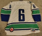 K3g Burlington Cougars Ojhl Hockey Jersey  6 White Blue Green Size Xl