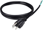 6ft 18 Gauge 3 Prong Heavy Duty Replacement Power Supply Cord Cable 110v 115v 12