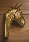 Vintage Cast Metal Horse Head Wall Plaque 8-3 4  Tall