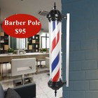 40  Outdoor Barber Shop Pole Rotating Light Hair Salon Sign Illuminated Light  