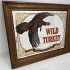 Vintage 1970 s Large Wild Turkey 101 Proof 8 Years Bourbon Whiskey Bar Mirror