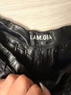 I am gia Leather  Pants  Black Lace-up Women s Size L