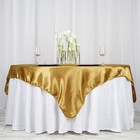 Gold Satin 90x90  Square Table Overlay Wedding Reception Party Supplies Sale