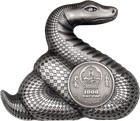 2025 Mongolia Lunar Year Collection Nimble Snake 1 Oz Silver Shaped Coin