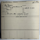 Original 1914 Duluth Police Bertillon Identification Card Mugshot Photo Ex Shape