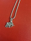 Jesus  Christ Withe  The Cross Medal   16 Inches Chain Silver Plated  New