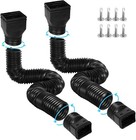 2 Pack Flexible Gutter Downspout Extensions Extendable From 21  To 67   Downs   