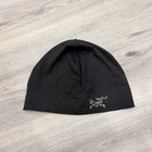 Arcteryx Rho Lightweight Wool Toque Black Beanie Skull Cap Running Hat