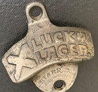 Lucky Lager Starr X Patd Apr 1925 Browning Co  Wall Mounted Bottle Opener Usa