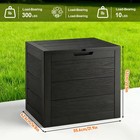 75 Gallon Large Outdoor Deck Box With Lockable Lid   Heavy-duty Hinged Door -  