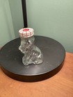 Vintage Figural Dog Puppy Clear Glass Jar Candy Container  Bottle Stough