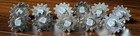 Vtg Department 56 Silver Pewter Christmas Tree Place Card Holders Lot Of 11