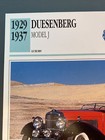 Duesenberg Model J Automobile 1929-37 Usa Luxury Car Ephemera Litho Photo Mint    
