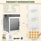 Food Dehydrator Food Dryer 12 Stainless Steel Trays 1000w For Jerky Fruit Meat