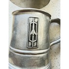 Vintage Oldsmobile Rocket Logo Pewter Tankard Mugs Set Of 4 Usa Automobilia