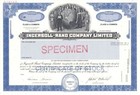 Ingersoll-rand Company Limited - Specimen Stock Certificate - Specimen Stocks   