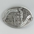 Vintage 1995 Commemorative Belt Buckle Rescued Hearts Laying It On The Line