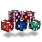 Lot  5  Genuine Las Vegas Casino Craps Dice Assorted Colors Polished 19mm Large
