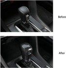 Full Cover Trim Abs Carbon Fiber Car Gear Shift Knob For Honda Civic 2016-2021