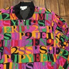 Vintage Spenser Jeremy Silk Jacket Womens Large All Over Print Full Zip 1980s