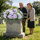 Grave Decorations For Cemetery Headstone Flower Saddle For Grave Decor