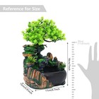 Indoor Water Fountain Led Light Tabletop Resin Rockery Fengshui Waterfall Decor 