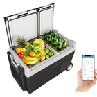51 62qt Portable Car Electric Cooler 12v Refrigerator Fridge Freezer App Control