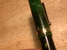 Vintage Diamond Point Green Marbled Lever Fill Fountain Pen 5 3 8 