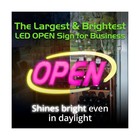 Led Open Sign For Business - 15x32 In  App   Remote 15 X 32 Inches