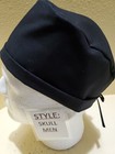 Solid Black Men s Skull chemo Surgical Scrub Hat cap 