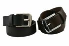 Men s Genuine Leather Metal Buckle Jean Casual Dress Belt Black Brown M L Xl