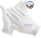 24pcs Soft Cotton Gloves For Dry Hands  Overnight Eczema Moisturizing Lotion    