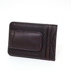 Mens Leather Money Clip Slim Front Pocket Wallet Magnetic Id Credit Card Holder