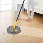 Self-wringing Twist Mop Microfiber Floor Mop 57 Inch Long Handle Gray Household