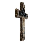 Rustic Black Bear Family Wall Cross - Wood Look Wildlife Religious Home Decor