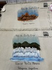 Set   4 World Traveler Cotton Linen Fringe Placemats Santa Cruz Argentina New