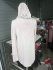Gilmour Bamboo Knit French Terry  Womans Pullover Top Long Sleeve Pink Hoodie M