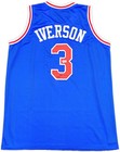 Philadelphia 76ers Allen Iverson Autographed Signed Blue Jersey Beckett Wit