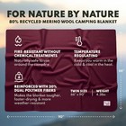 Merino Wool Blanket 80  Wool 66x90 Temperature-regulating Camping Blanket