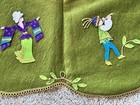 Vintage Bucilla Handmade Felt Sequin Green 12 Days Of Christmas Tree Skirt 