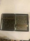 Antique Gold Victorian Fleur 2-clip 100s Cigarette Case Business Card Holder