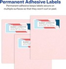 Avery Return Address Labels  Laser inkjet  2 3 X 1-3 4-inches  White  18294 