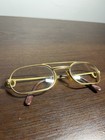 Vintage Cartier Santos 53mm 23k Gold Aviator Eyeglasses France Premium Eyewear