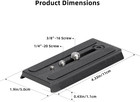 Qr120 Tripod Fluid Head Quick Release Plate Replacement With 1 4 Inch And 3 8 In