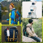 6 Pack Silicone Water Bottle Carrier Clips With Carabiner Hook For Outdoor