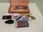 Vintage X-acto Knife Wooden Chest With Knives And Blades