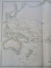 Oceania Australia Hooked Lake Torrens Myth C  1860 Fullarton Johnson Map