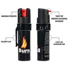 Burn Pepper Spray For Self Defense - 0 84 Fl Oz With Security Clip Black