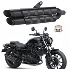 Exhaust Muffler Dual Pipe  Heat Cover For Kawasaki Eliminator 500 450 2023-2025