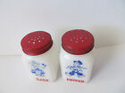 Vintage Hazel Atlas Salt Pepper Shakers Dutch Boy   Girl White Milk Glass